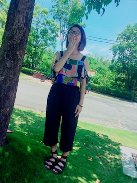 賴珊迪さん（レディース・158cm）の夏コーディネート