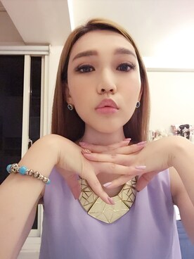 「NO NAME（ノーネーム）のアイテム（ワンピース/ドレス）」を使った、劉薰愛さん（レディース・168cm）の夏コーディネート