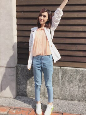 「NO NAME（ノーネーム）のアイテム（ジャケット/アウター）」を使った、劉薰愛さん（レディース・168cm）の春コーディネート
