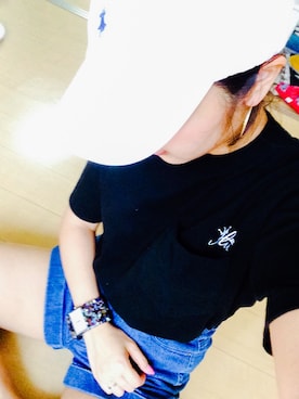 「ilu098のアイテム（Tシャツ/カットソー、ブラック系）」を使った、s.さん（レディース・152cm）の秋コーディネート