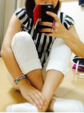 「.のアイテム（トップス、ブラック系）」を使った、s.さん（レディース・152cm）の秋コーディネート