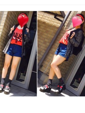 「WEGO（ウィゴー）のアイテム（その他パンツ、ブルー系）」を使った、s.さん（レディース・152cm）の秋コーディネート