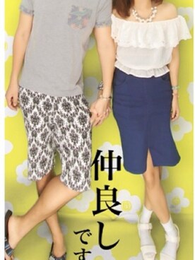 「.のアイテム（Tシャツ/カットソー、グレー系）」を使った、s.さん（レディース・152cm）の秋コーディネート