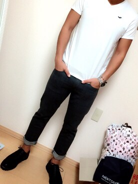 「UNIQLO（ユニクロ）のアイテム（その他パンツ、グレー系）」を使った、s.さん（レディース・152cm）の秋コーディネート