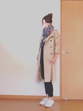 「寒い」｜「アイテム（サロペット/オーバーオール）」を使った、karin10さん（レディース・155cm）の秋コーディネート