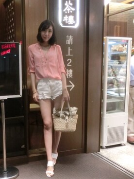 「NET（ネット）のアイテム（アクセサリー）」を使った、MoMoさん（レディース・169cm）の春コーディネート