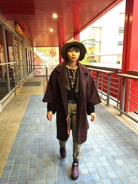「streetsnap」｜「アイテム（帽子）」を使った、Ningさん（レディース・158cm）の春コーディネート