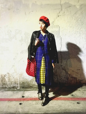 「アイテム（ブーツ、シルバー系）」を使った、Ningさん（レディース・158cm）の春コーディネート