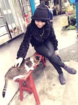 「travel」｜「アイテム（ニットキャップ/ビーニー）」を使った、Ningさん（レディース・158cm）の春コーディネート