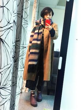 「working style」｜「アイテム（レインシューズ）」を使った、Ningさん（レディース・158cm）の春コーディネート