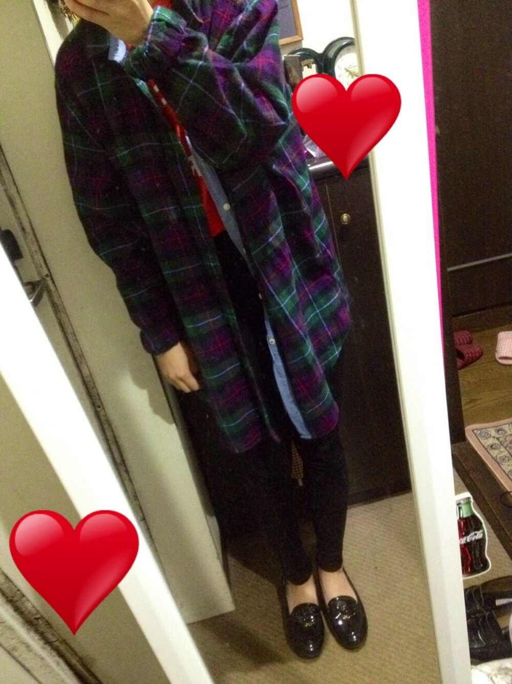 「レギンス、古着」｜「TOPSHOPのアイテム（レギンス/スパッツ、ブラック系）」を使った、kさん（レディース・162cm）の秋コーディネートの1枚目の写真