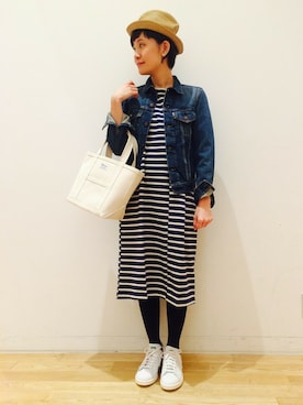 「orSlow（オアスロウ）のアイテム（ジャケット/アウター）」を使った、コジマさん（レディース・155cm）の春コーディネート