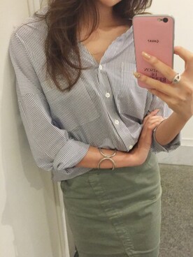 「JET（ジェット）のアイテム（スカート）」を使った、Cheliさん（レディース・166cm）の春コーディネート