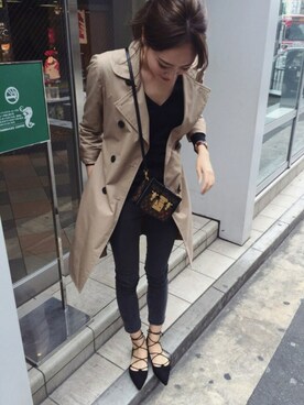 YOKO CHANのトレンチコートを使ったレディース人気ファッション