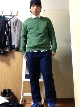 にしさん（メンズ・170cm）の春コーディネート