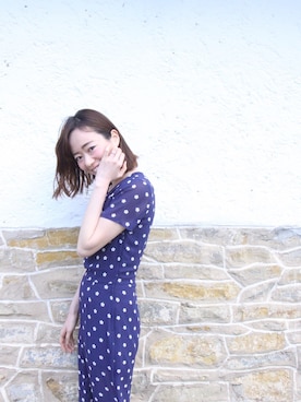 「H&M（エイチ・アンド・エム）のアイテム（つなぎ/オールインワン）」を使った、まゆり☺︎さん（レディース・165cm）の春コーディネート