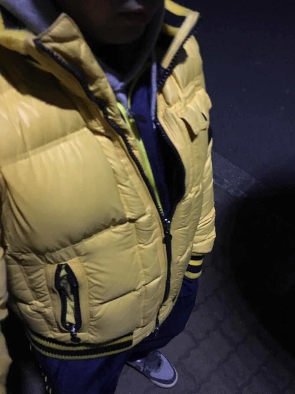 「NIKEのアイテム（スニーカー、グレー系）」を使った、llloopさん（メンズ・168cm）の冬コーディネートの1枚目の写真