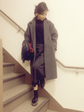 「DHOLIC（ディーホリック）のアイテム（その他アウター）」を使った、t-naさん（レディース・160cm）の冬コーディネート