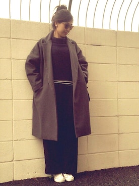 「DHOLIC（ディーホリック）のアイテム（その他アウター）」を使った、t-naさん（レディース・160cm）の冬コーディネート