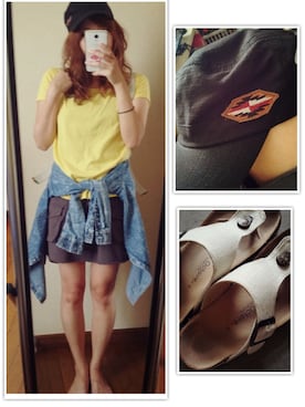 「CHUMS（チャムス）のアイテム（スカート）」を使った、naomi suさん（レディース・163cm）の夏コーディネート