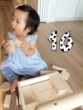 「Carter's（カーターズ）のアイテム（チュニック）」を使った、tsuneyuさん（キッズ・80cm）の夏コーディネート