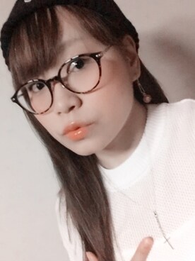 「アイテム（アクセサリー、パープル系）」を使った、あ か ね こ ＊さん（レディース・147cm）の秋コーディネート