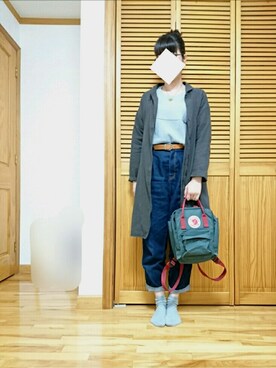 Asuさんの「Forest Green-Ox Red Kanken Mini Backpack」を使ったコーディネート