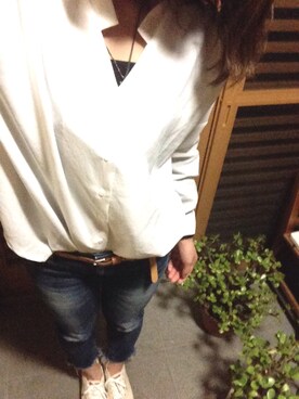 「HARE（ハレ）のアイテム（ピアス（両耳用））」を使った、minaさん（レディース・163cm）の春コーディネート