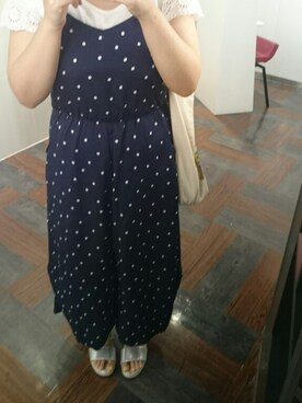 「mystic（ミスティック）のアイテム（つなぎ/オールインワン）」を使った、ペコミニさん（レディース・150cm）の夏コーディネート