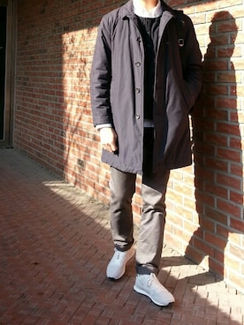 「sofar（ソーファー）のアイテム（ジャケット/アウター）」を使った、サンジュンさん（メンズ・177cm）の冬コーディネート