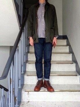 「JOURNAL STANDARD relume（ジャーナルスタンダード　レリューム）のアイテム（その他アウター）」を使った、サンジュンさん（メンズ・177cm）の冬コーディネート