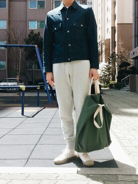 「The Hill-Side（ヒルサイド）のアイテム」を使った、サンジュンさん（メンズ・175cm）の春コーディネート