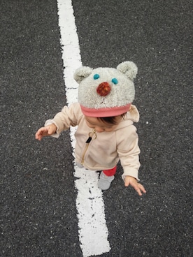 「CORVA（コルヴァ）のアイテム」を使った、おむぎさん（キッズ・80cm）の秋コーディネート