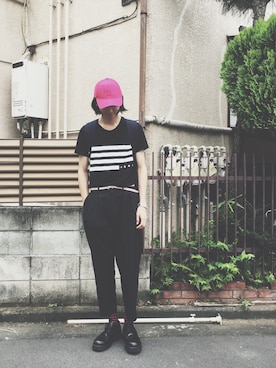 「LAD MUSICIAN（ラッドミュージシャン）のアイテム（その他シューズ）」を使った、SOSUKEHATTORIさん（メンズ・181cm）の夏コーディネート
