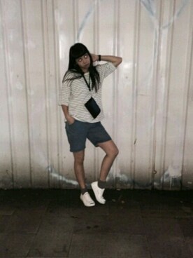 「planet（planet）のアイテム（トップス）」を使った、Blair さん（レディース・157cm）の夏コーディネート