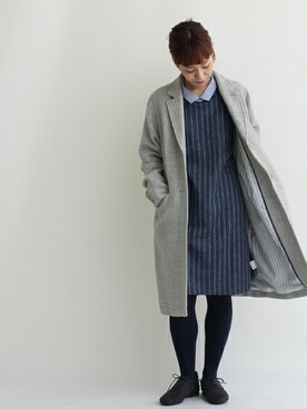 「PAR ICI」｜「アイテム（チェスターコート）」を使った、Tさん（レディース・154cm）の秋コーディネート