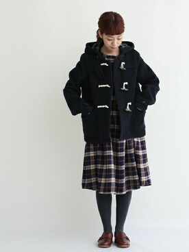 「PAR ICI」｜「アイテム（ダッフルコート）」を使った、Tさん（レディース・154cm）の秋コーディネート