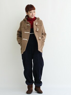 「PAR ICI」｜「アイテム（ダッフルコート）」を使った、Tさん（レディース・154cm）の秋コーディネート