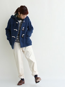 「PAR ICI」｜「アイテム（ダッフルコート）」を使った、Tさん（レディース・154cm）の秋コーディネート