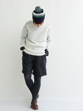「PAR ICI」｜「アイテム（ニットキャップ/ビーニー）」を使った、Tさん（レディース・154cm）の秋コーディネート