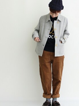 「PAR ICI（パーリッシィ）のアイテム（その他アウター）」を使った、Tさん（レディース・154cm）の冬コーディネート