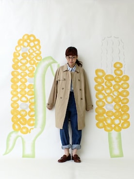 「PAR ICI」｜「アイテム（トレンチコート）」を使った、Tさん（レディース・154cm）の冬コーディネート