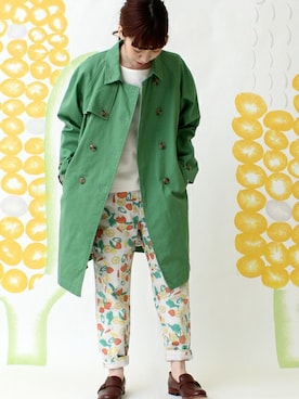 「PAR ICI」｜「アイテム（トレンチコート）」を使った、Tさん（レディース・154cm）の春コーディネート