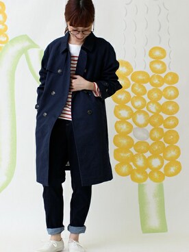 「PAR ICI」｜「アイテム（トレンチコート）」を使った、Tさん（レディース・154cm）の冬コーディネート