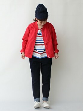 「PAR ICI」｜「アイテム（ブルゾン）」を使った、Tさん（レディース・154cm）の春コーディネート