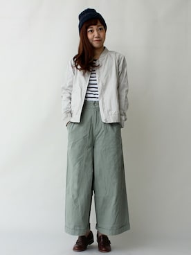 「PAR ICI」｜「アイテム（ブルゾン）」を使った、Tさん（レディース・154cm）の春コーディネート