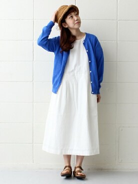 「ブルー x ホワイト」｜Tさん（レディース・154cm）の春コーディネート