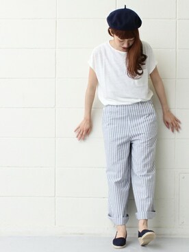 「ブルー x ホワイト」｜Tさん（レディース・154cm）の春コーディネート