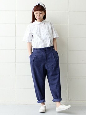 「水兵」｜Tさん（レディース・154cm）の春コーディネート