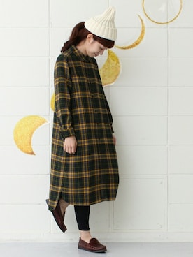 「PAR ICI」｜「アイテム（シャツワンピース）」を使った、Tさん（レディース・154cm）の夏コーディネート